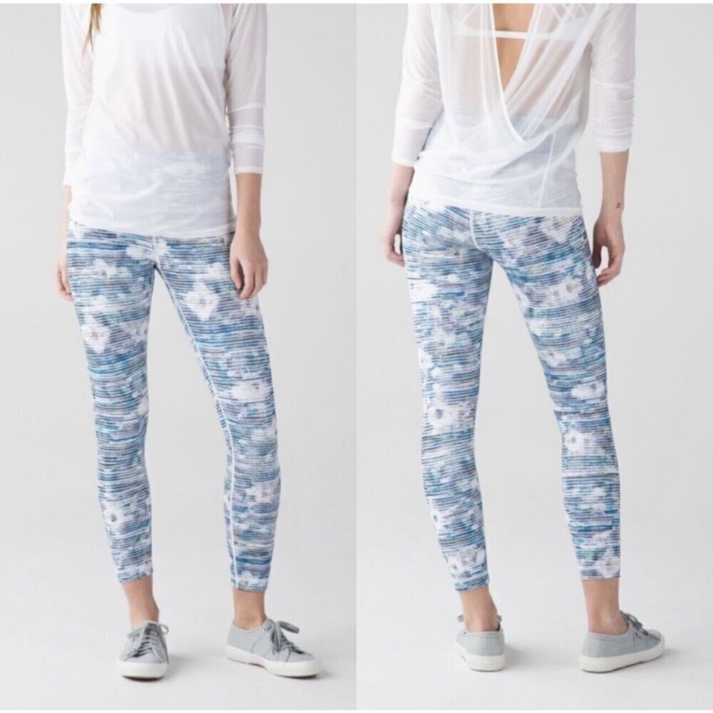 LULULEMON High Times Pant sz 4 Blurry Belle Multi 7/8 leggings